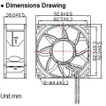 92mmx92mmx38mm thermische Kunststoff EG Fans Ec9238